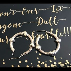 10k Gold Heart hoop style earrings